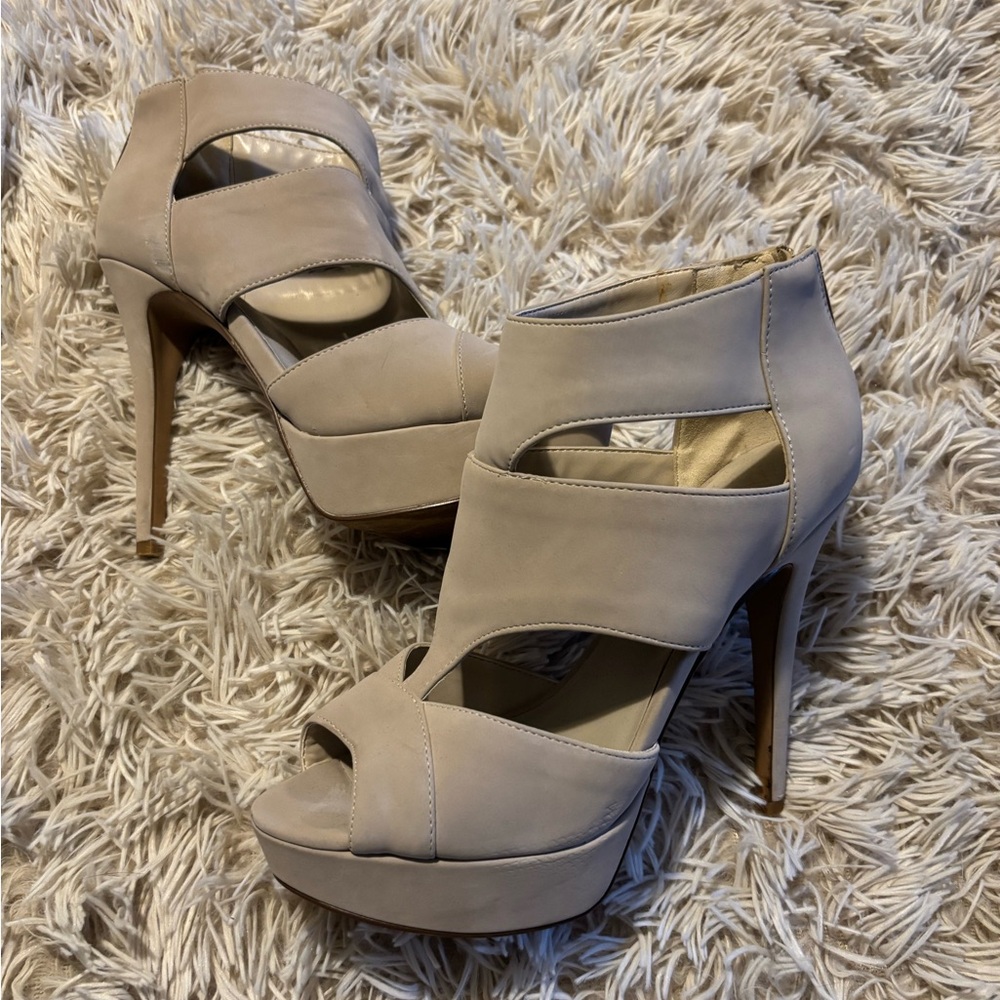 Aldo Cream High Stiletto Platform Heels